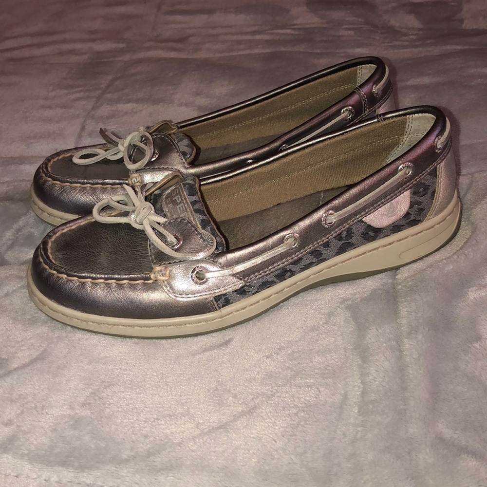Silver Sperry Boat Shoes